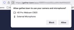 Watch out for the camera in your browser's address bar and click on it to check settings