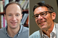 Walter Jetz, Yale University (links) und Martin Wikelski vom Max-Planck-Institut für Verhaltensbiologie.